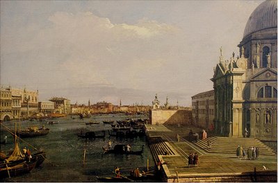 The Grand Canal at the Salute Church by Giovanni Antonio Canal